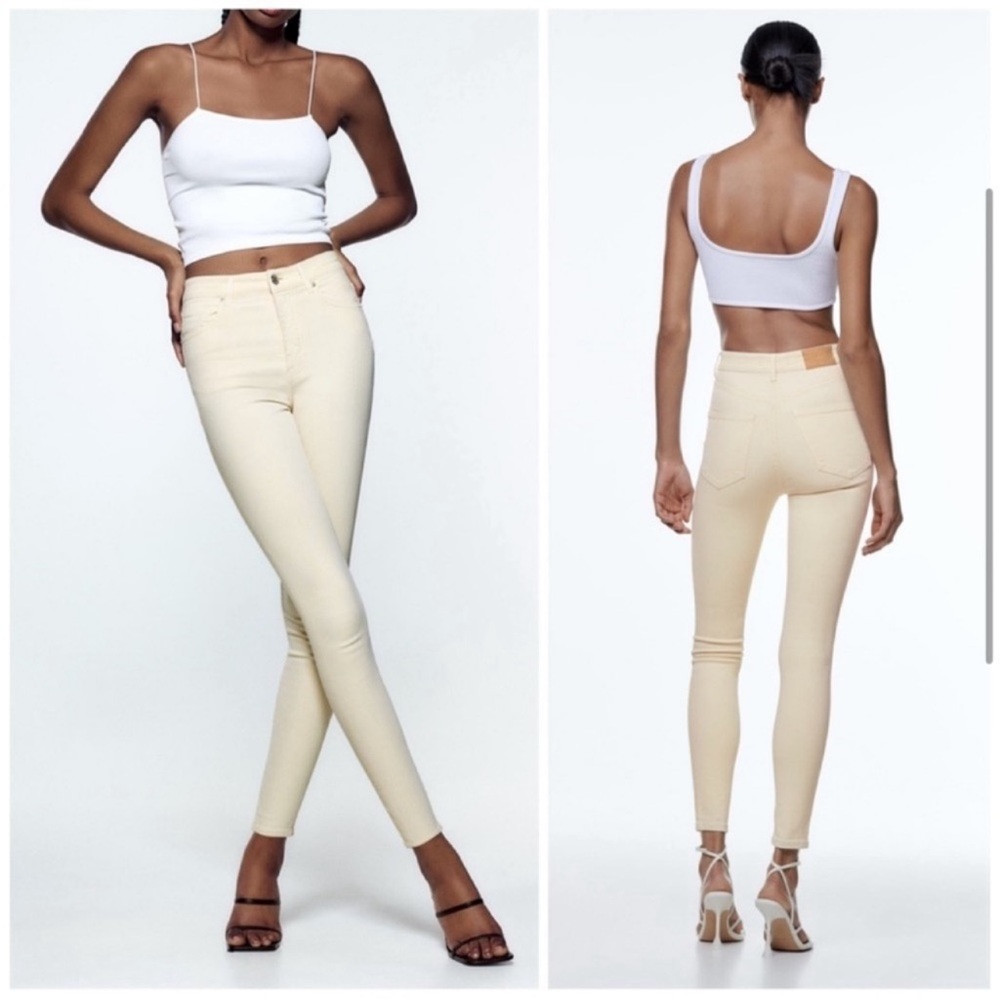 ZARA HI-RISE SCULPT ANKLE JEANS SIZE 4